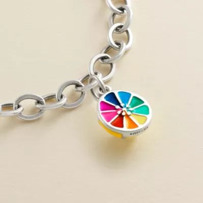 Enamel Colorful Lemon Twist Charm in Sterling Silver - Image 4