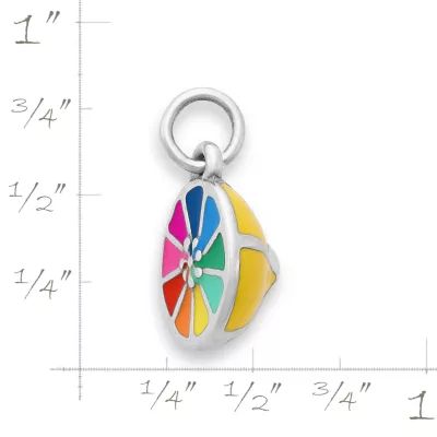 Enamel Colorful Lemon Twist Charm in Sterling Silver - Image 6