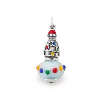 Enamel Christmas Penguin Art Glass Charm in Sterling Silver - Image 2