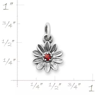 Floral Gemstone Charm in Sterling Silver - Image 5