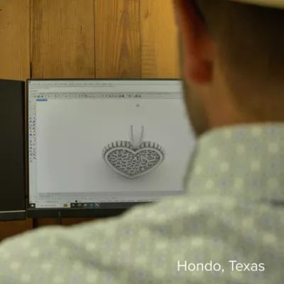 Enamel Floral Heart Pendant in Sterling Silver - Image 4