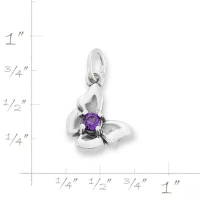 Butterfly Gemstone Charm in Sterling Silver - Image 5