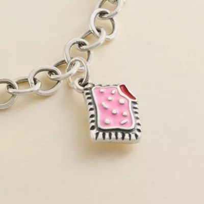 Enamel Frosted Toaster Pastry Charm in Sterling Silver - Image 2