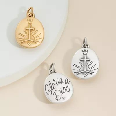 Gloria a Dios Charm in 14K Yellow Gold - Image 4
