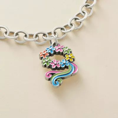 Enamel Floral Crown Charm in Sterling Silver - Image 2