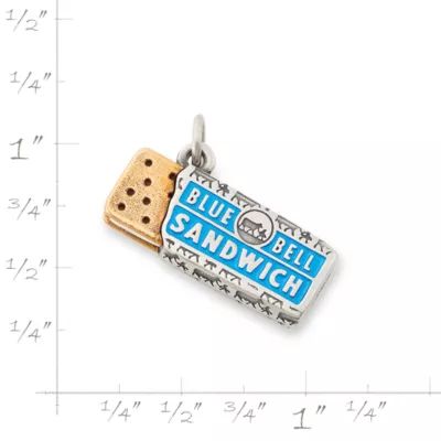 Enamel Blue Bell Ice Cream Sandwich Charm in Sterling Silver and Bronze - Image 7
