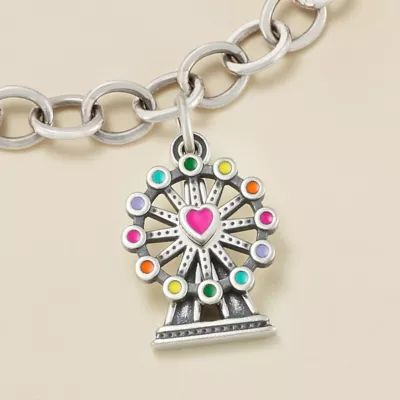 Enamel Ferris Wheel Charm in Sterling Silver - Image 3