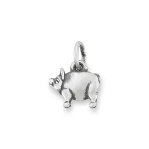 Petite Pig Charm in Sterling Silver
