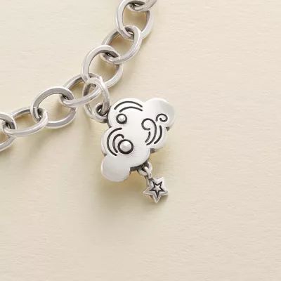 Cloud and Star Charm in Sterling Silver - Image 3