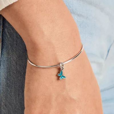 Enamel Mini Butterfly Charm in Sterling Silver - Image 4