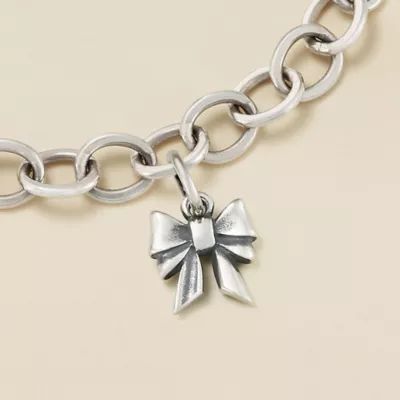 Tiny Bow Charm in Sterling Silver - Image 3