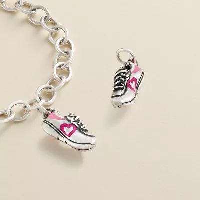 Enamel Love My Sneakers Charm in Sterling Silver - Image 3
