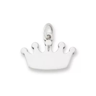 Engravable Crown Charm in Sterling Silver - Image 2