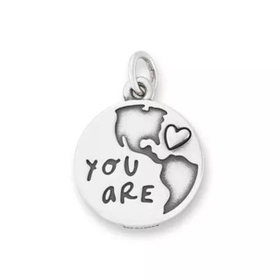 You are My World Charm in Sterling Silver
