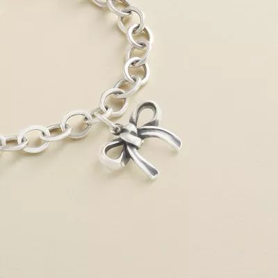 Bow Charm in Sterling Silver - Image 3