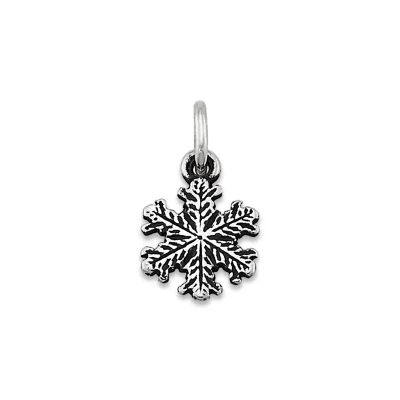 Aspen Snow Crystal Charm in Sterling Silver