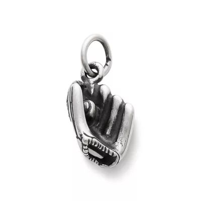 Baseball and Glove Charm in Sterling Silver