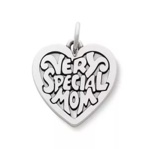 "Very Special Mom" Heart Charm in Sterling Silver