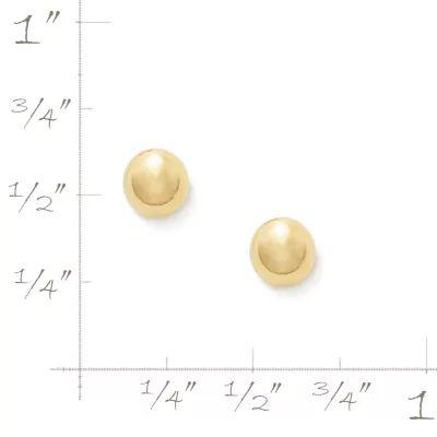 Small Stud Earrings, 5mm in 14K Yellow Gold - Image 3