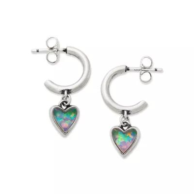 Heart Necklace Layer and Heart Hoops - Image 5