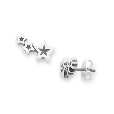 Twinkling Stars Ear Climber Earrings in Sterling Silver - Image 3