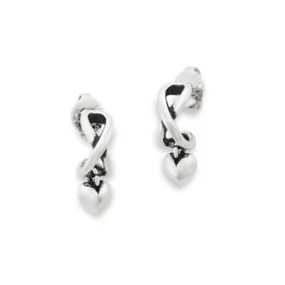 Delicate Infinite Love Hoops in Sterling Silver