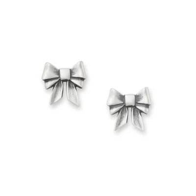 Tiny Bow Studs in Sterling Silver