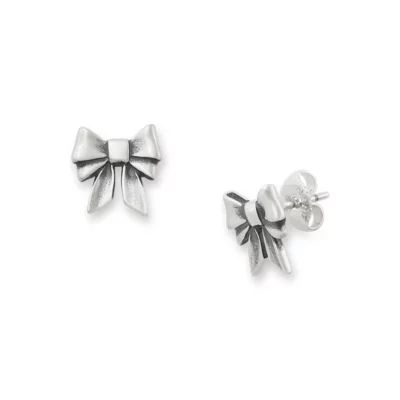 Tiny Bow Studs in Sterling Silver - Image 2