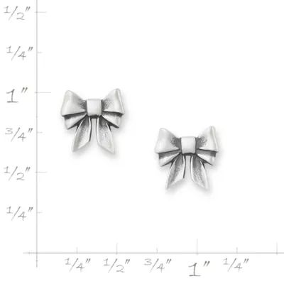 Tiny Bow Studs in Sterling Silver - Image 5