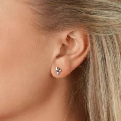 Gathered Heart Studs in Sterling Silver - Image 3