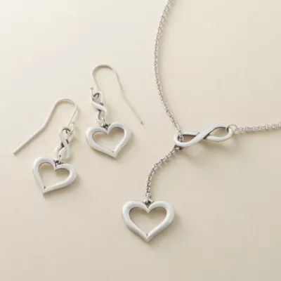 Infinite Love Dangle Earrings in Sterling Silver - Image 4