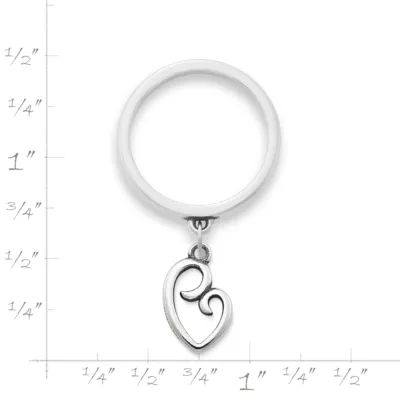 Delicate Mother's Love Charm Dangle Ring in 14K Yellow Gold - Image 2