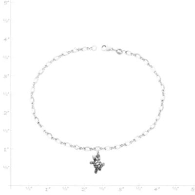Turtle Anklet in Sterling Silver or 14K Yellow Gold - Image 2
