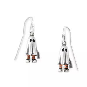Enamel Trick or Treater Earrings in Sterling Silver
