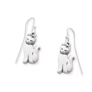 Cat Earrings in Sterling Silver