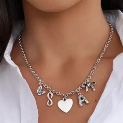 Extra Heavy Cable Charm Necklace in Sterling Silver - Image 4