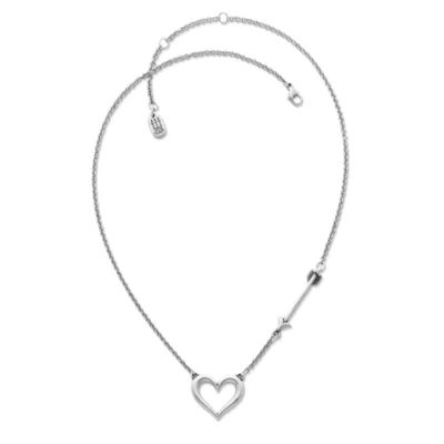 Love Struck Heart Necklace in Sterling Silver - Image 2