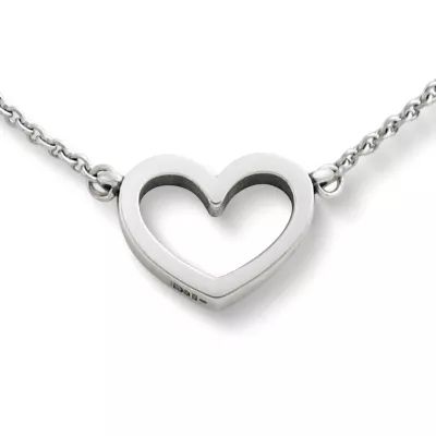Petite Heart Necklace in Sterling Silver or 14K Yellow Gold