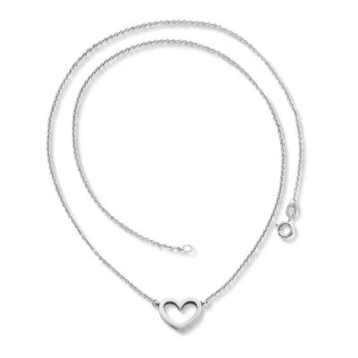 Petite Heart Necklace in Sterling Silver or 14K Yellow Gold - Image 2