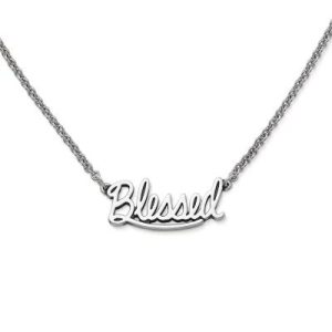 "Blessed" Necklace in Sterling Silver