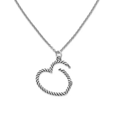 Changeable Heart Charm Necklace in Sterling Silver - Image 2