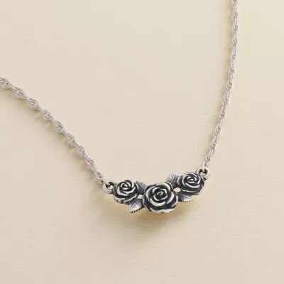 Rose Necklace in Sterling Silver - Image 3