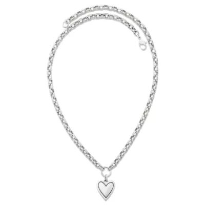 Timeless Heart Necklace in Sterling Silver - Image 2