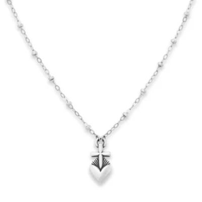 Sacred Heart Necklace in Sterling Silver