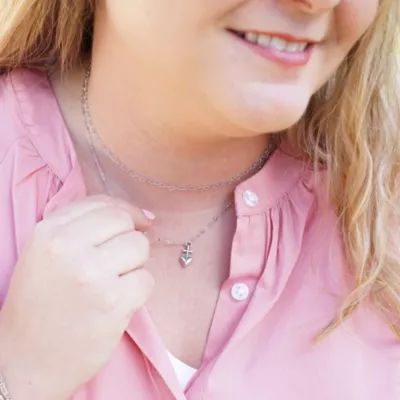 Sacred Heart Necklace in Sterling Silver - Image 4