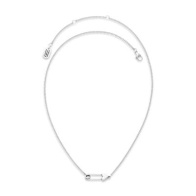 Safety Pin Heart Necklace in Sterling Silver - Image 2