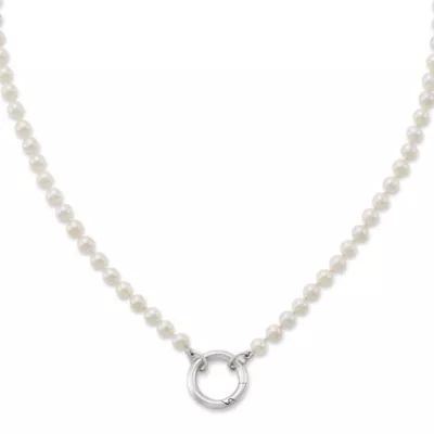 Cultured Pearl Changeable Charm Necklace in 14K Yellow Gold