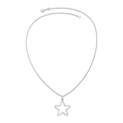Star Changeable Charm Necklace in Sterling Silver - Image 3