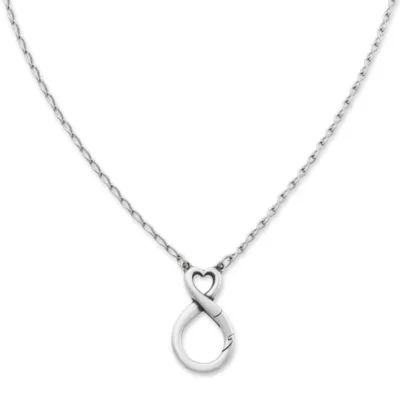 Endless Love Changeable Charm Holder Necklace in Sterling Silver