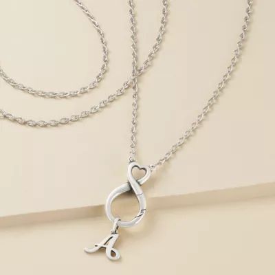 Endless Love Changeable Charm Holder Necklace in Sterling Silver - Image 4